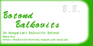 botond balkovits business card